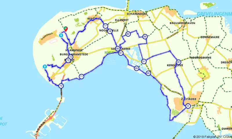Route in Zeeland