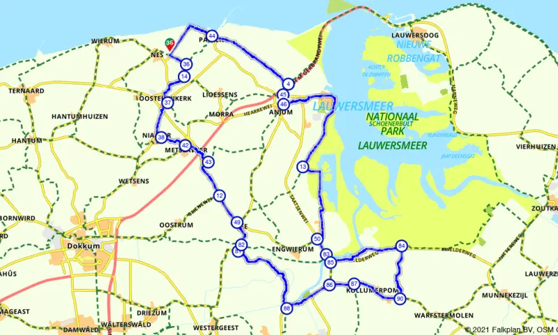 Route in Friesland