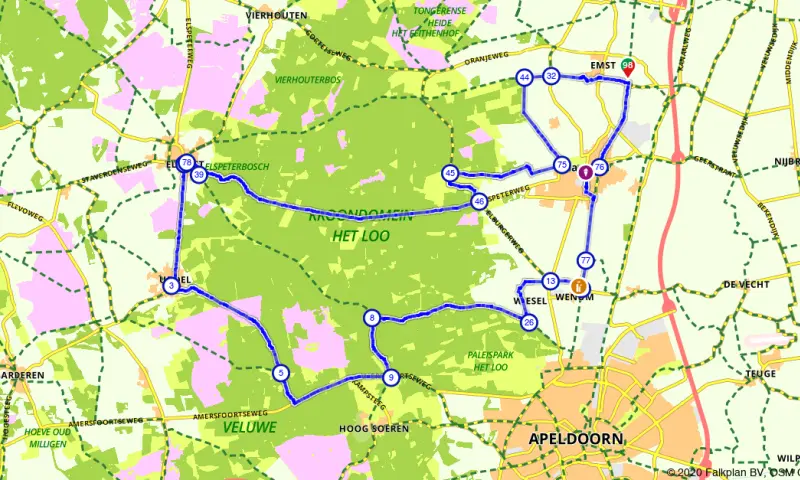 Route in Gelderland