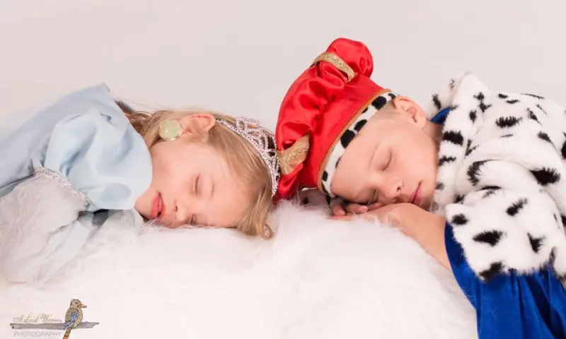 Kinderen bij koningin van Pieterburen