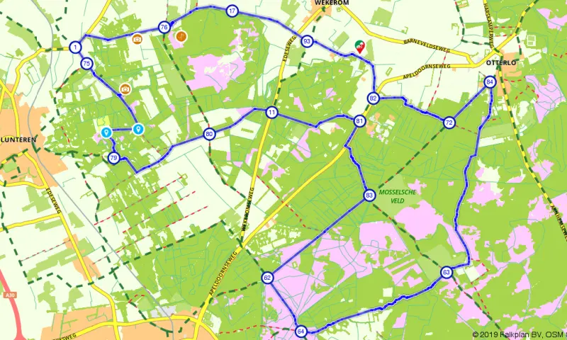 Route in Gelderland