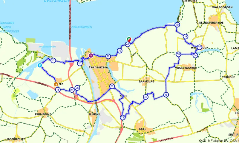 Route in Zeeland