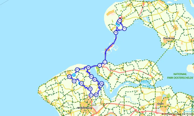 Route in Zeeland