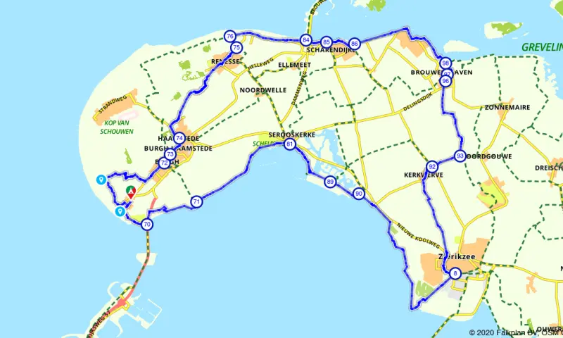 Route in Zeeland