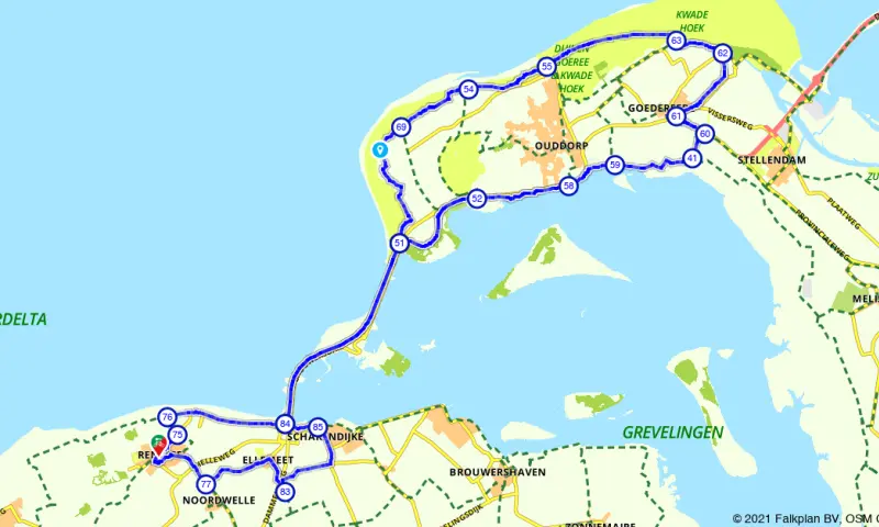 Route in Zeeland