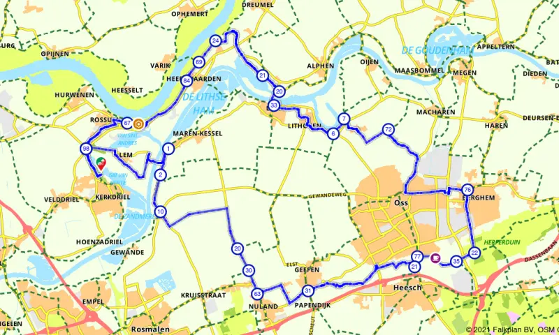 Route in Gelderland