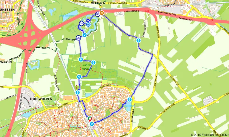 Route in Utrecht