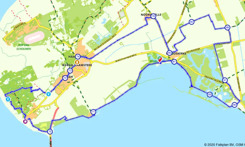 Route in Zeeland