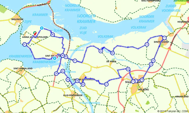 Route in Zeeland