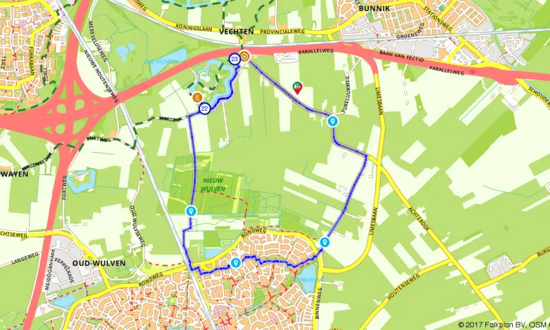 Route in Utrecht