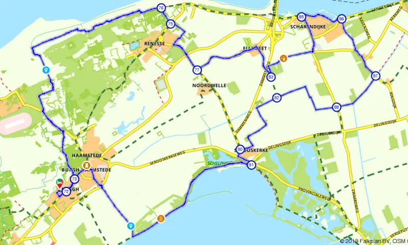 Route in Zeeland