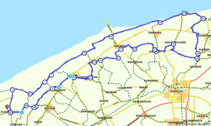 Route in Friesland