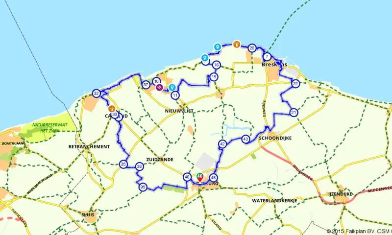 Route in Zeeland