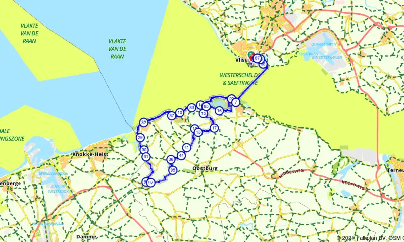 Route in Zeeland