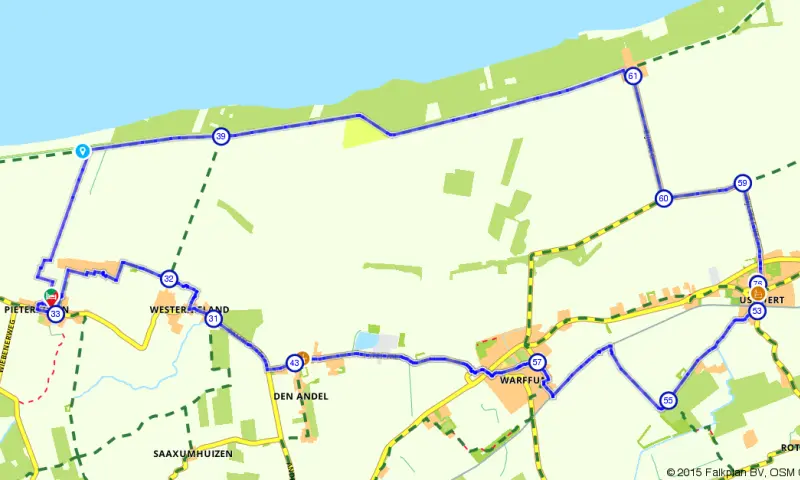 Route in Groningen