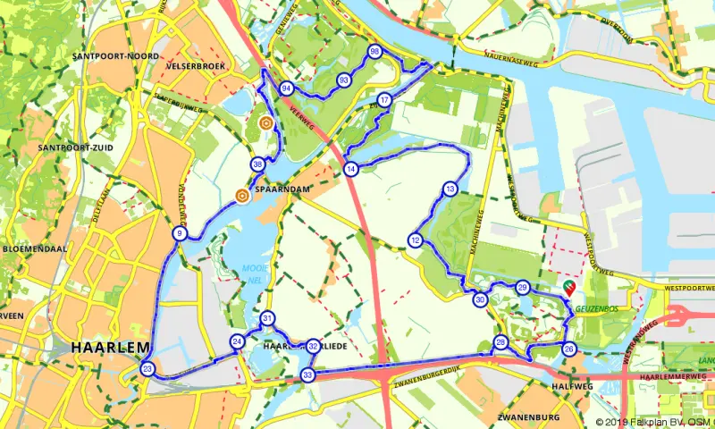 Route in Noord-Holland