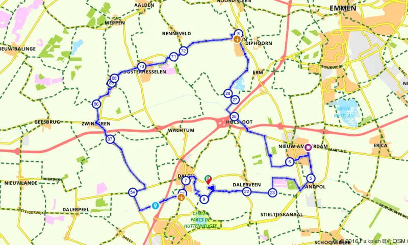 Route in Drenthe