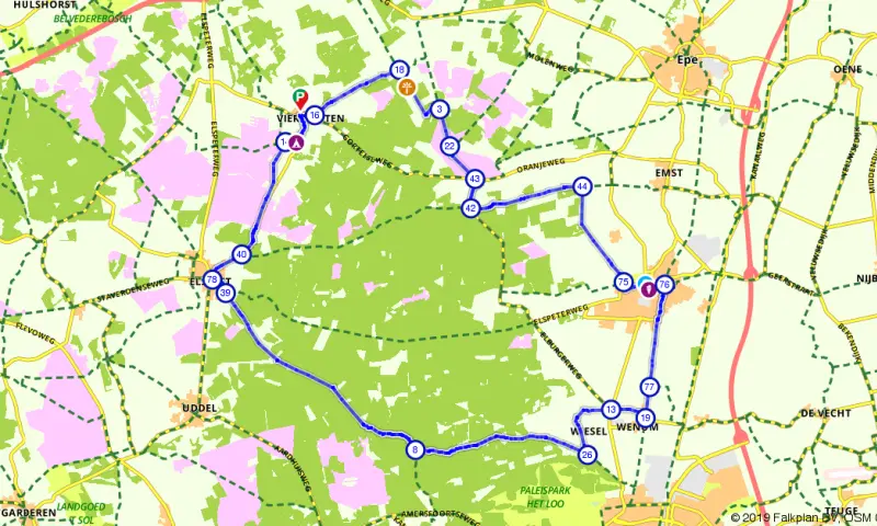 Route in Gelderland