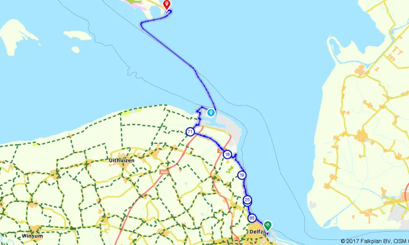 Route in Groningen