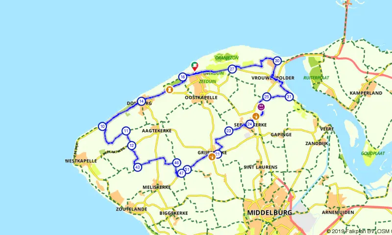 Route in Zeeland