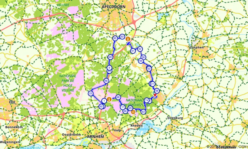 Route in Gelderland