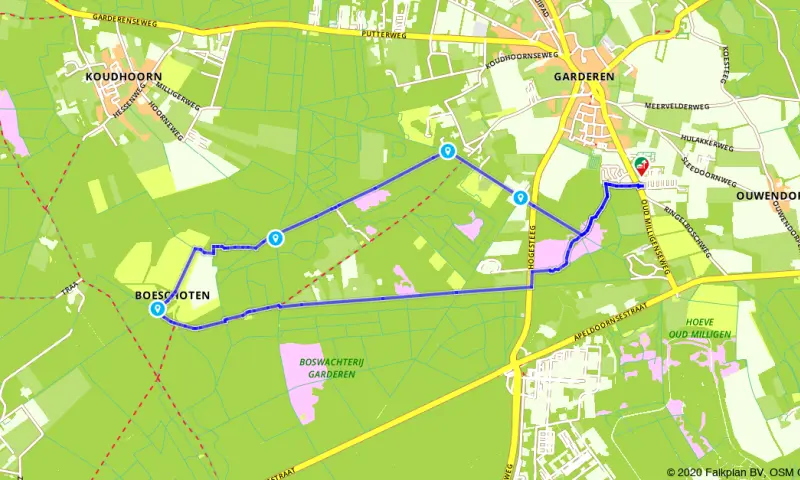 Route in Gelderland