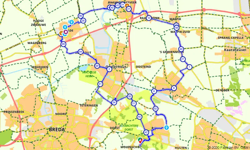 Fietsen door het Brabantse land