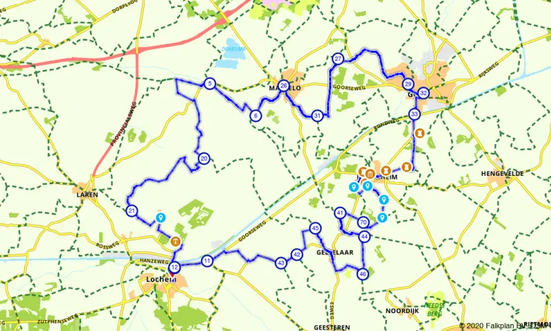 Route in Gelderland