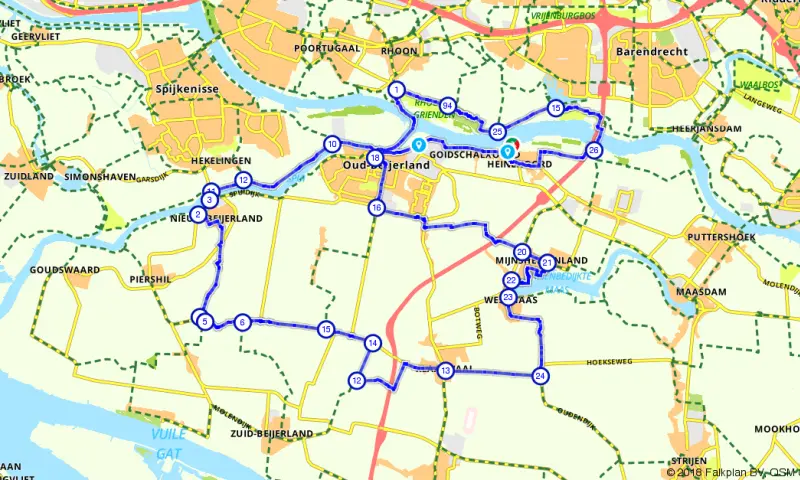 Route Zuid-Holland
