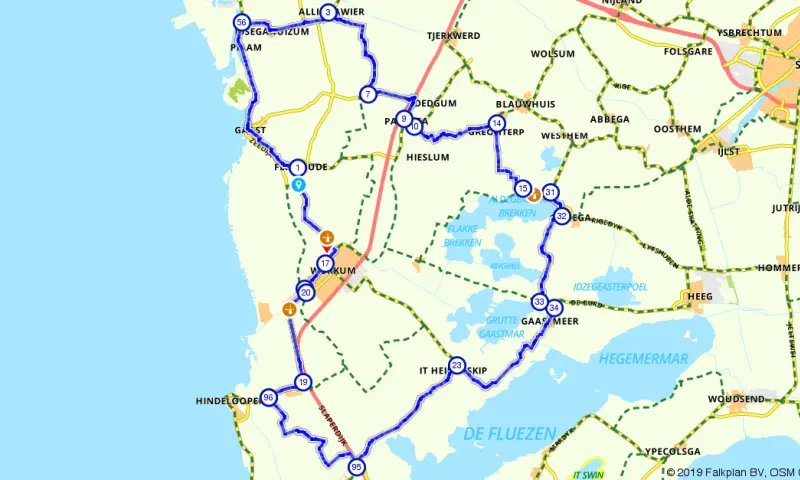 Route in Friesland