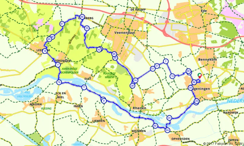Route in Gelderland