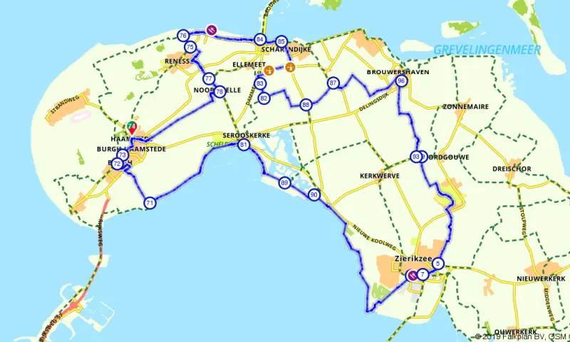 Route in Zeeland