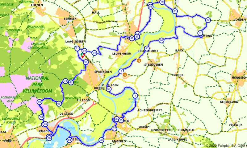 Route in Gelderland