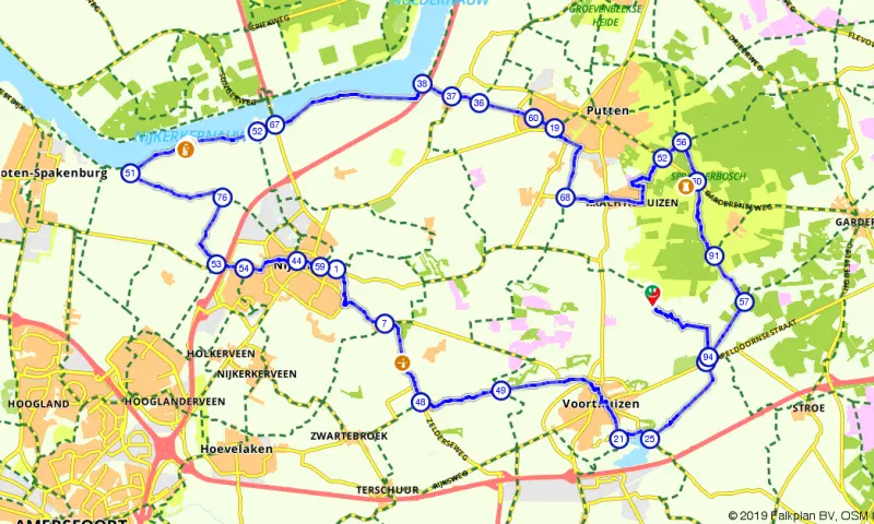 Route in Gelderland