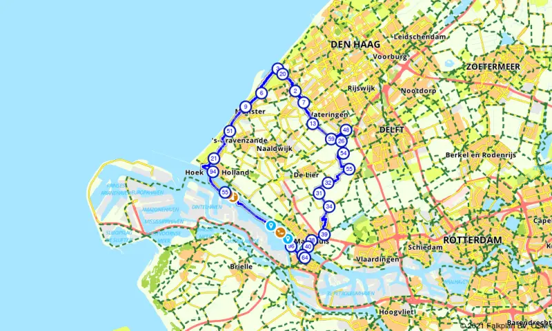 Route Zuid-Holland