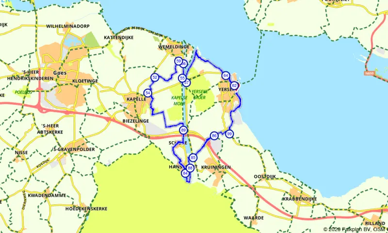 Route in Zeeland