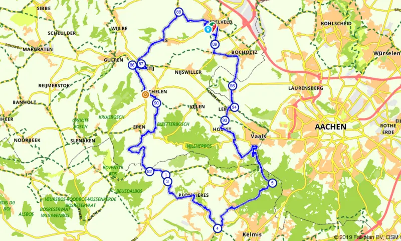 Route in Limburg