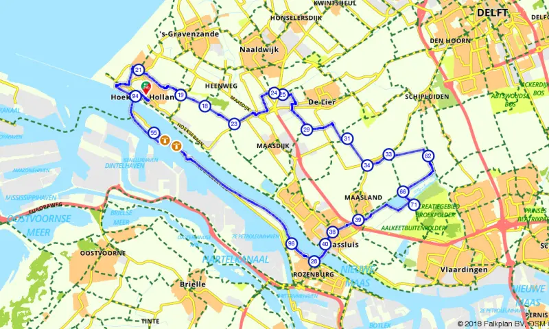 Route Zuid-Holland