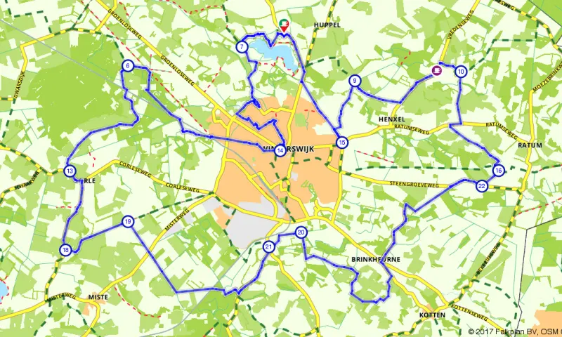 Route in Gelderland