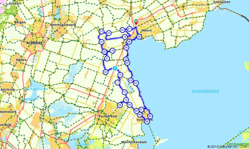 Route in Noor-Holland