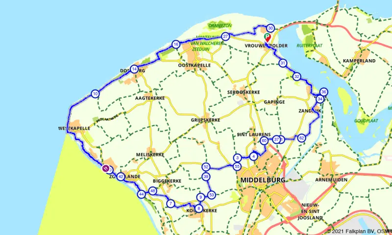 Route in Zeeland