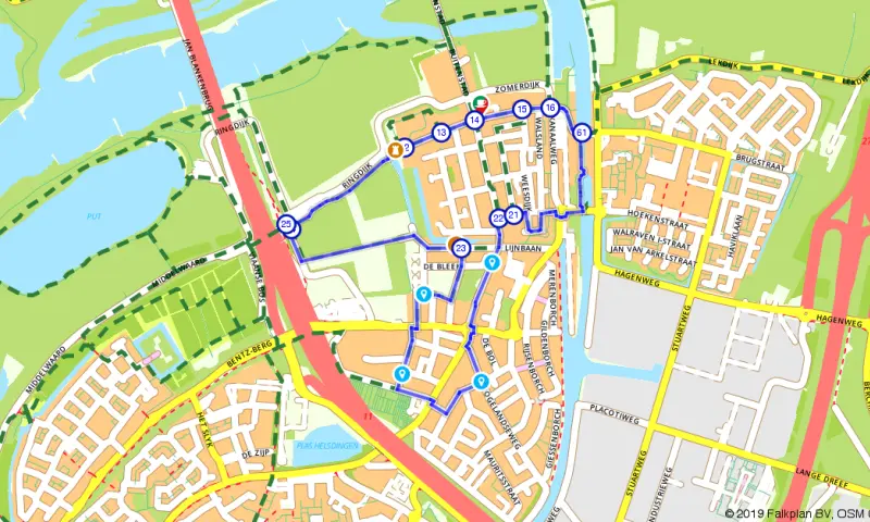 Route in Utrecht