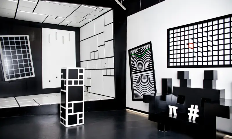 escape room zwart wit