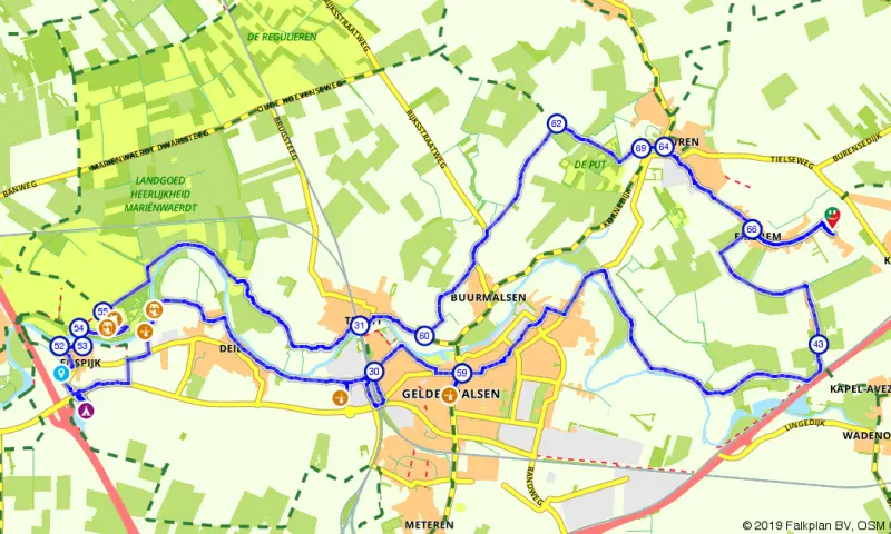 Route in Gelderland