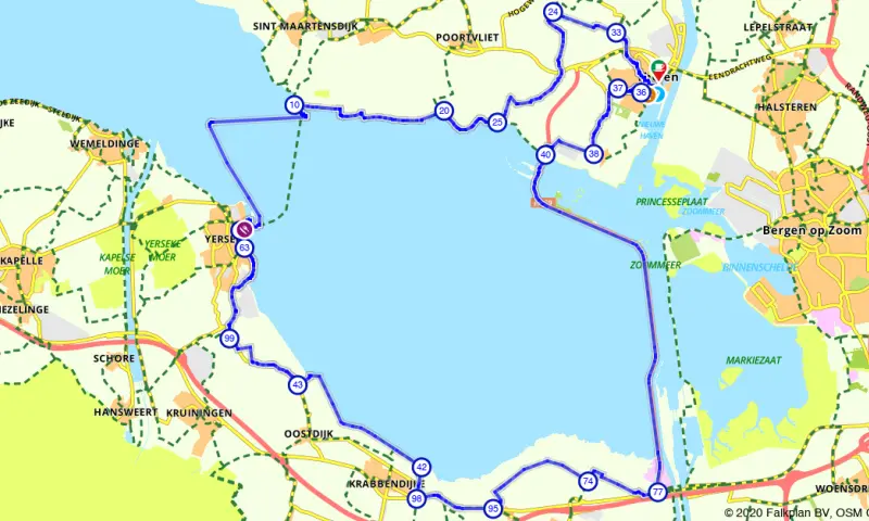 Route in Zeeland