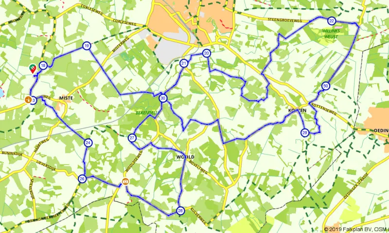 Route in Gelderland