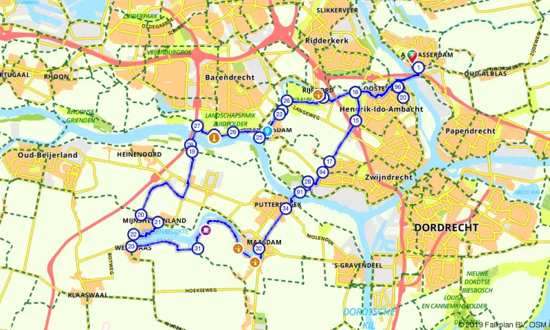 Route Zuid-Holland