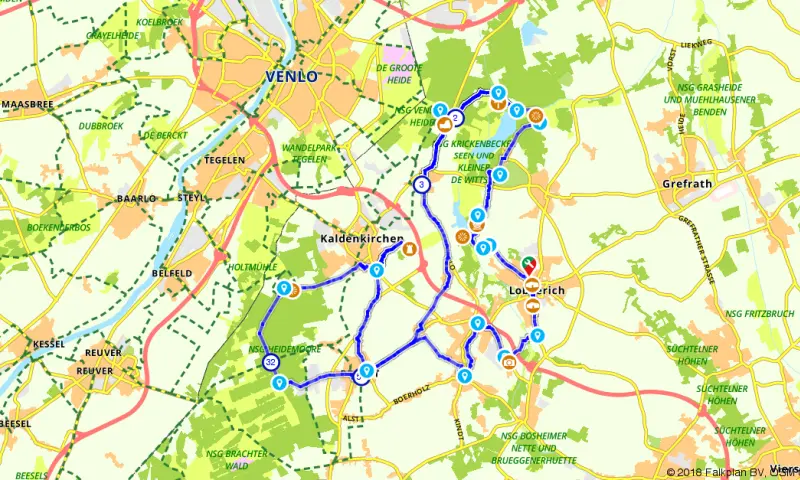 Route in het buitenland