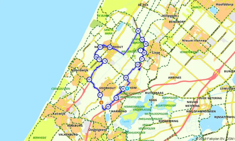 Route Zuid-Holland
