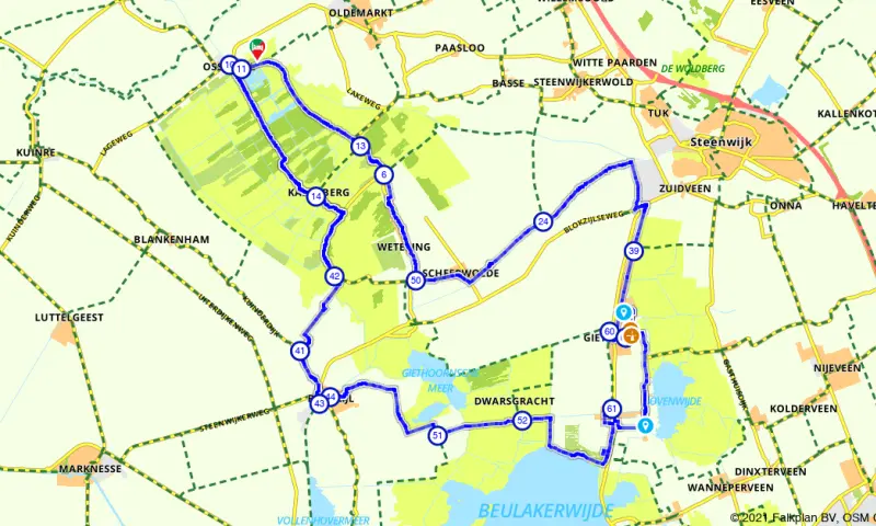 Route in Overijssel